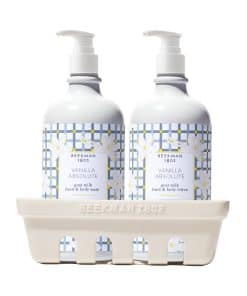 Set de Caddy de Cerámica con Loción y Jabón de Manos