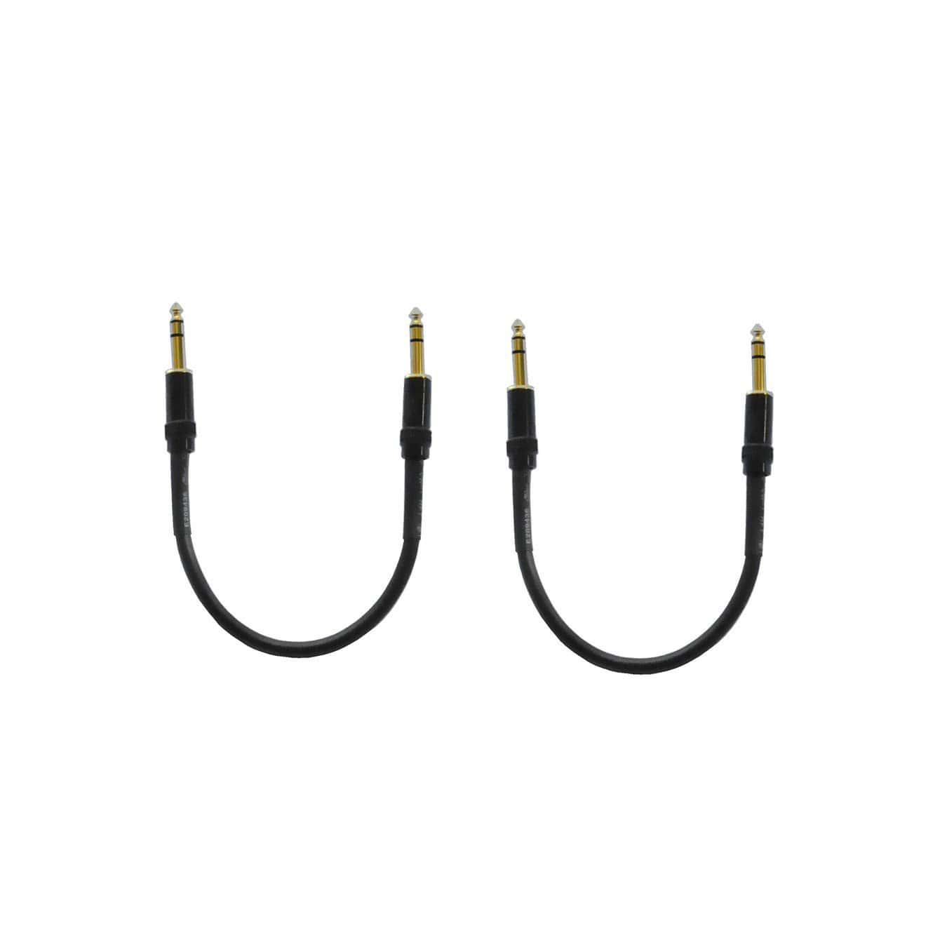 Paquete de 2 cables de parche de 1/4" TRS a 1/4" TRS de