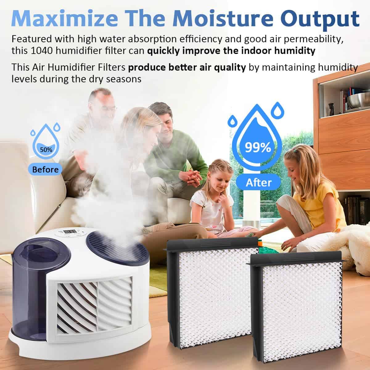 Filtro de Mecha de Repuesto 1040 para AIRCARE, Essick Air - Imagen 6