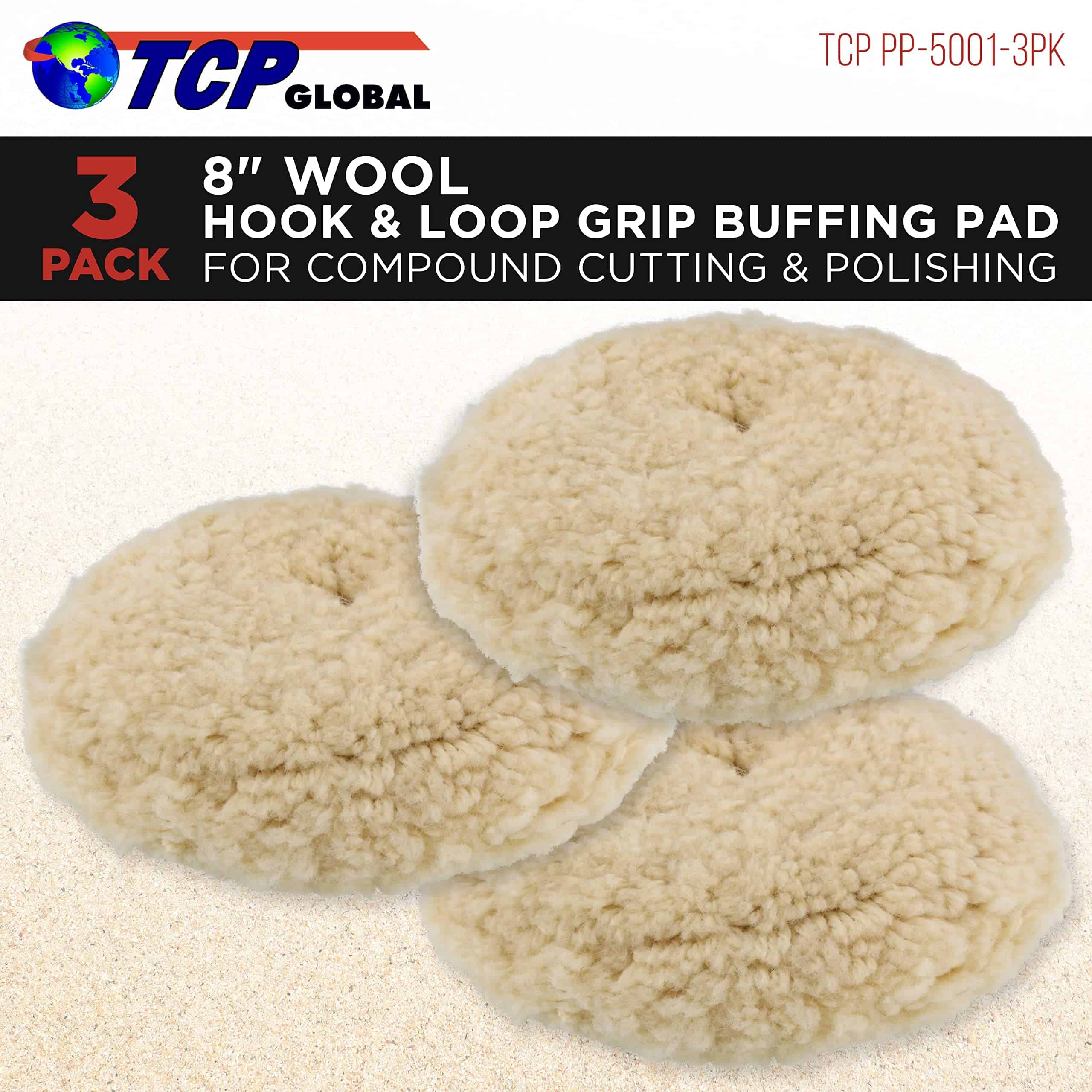 TCP Global 8" 100% Lana Almohadilla de Pulido y Encerado - Imagen 3