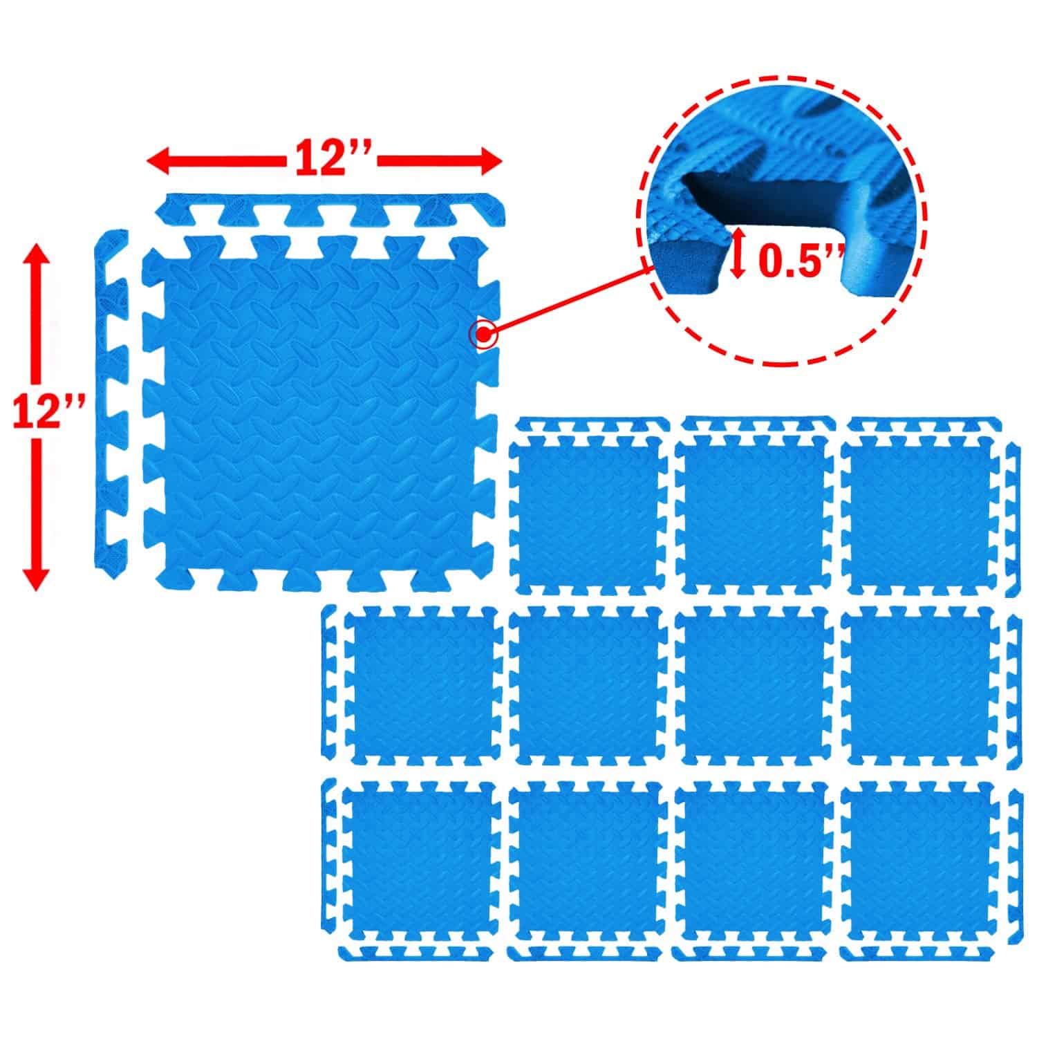 Tapete de Ejercicio de Rompecabezas A2ZCARE con Azulejos - Imagen 3