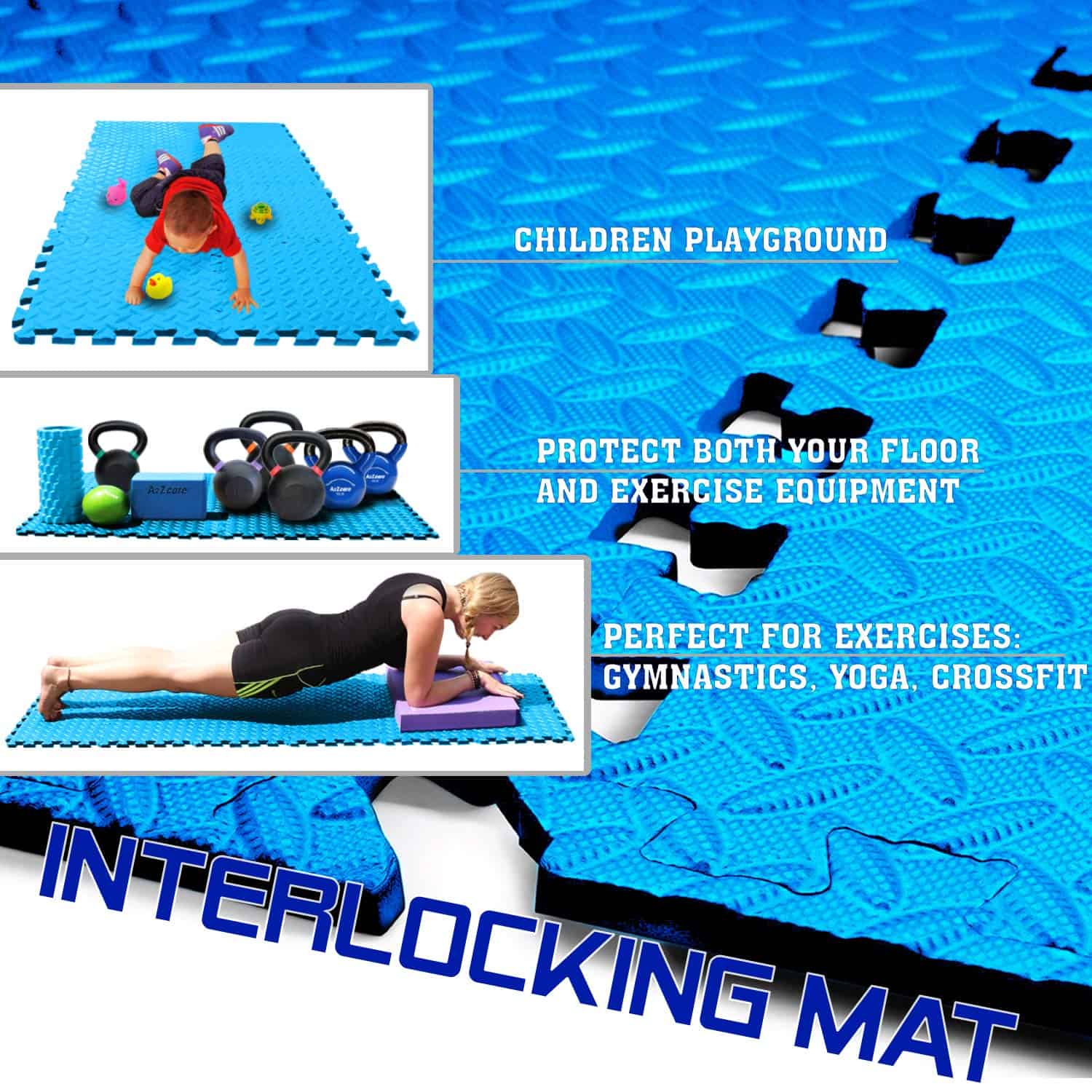 Tapete de Ejercicio de Rompecabezas A2ZCARE con Azulejos - Imagen 7