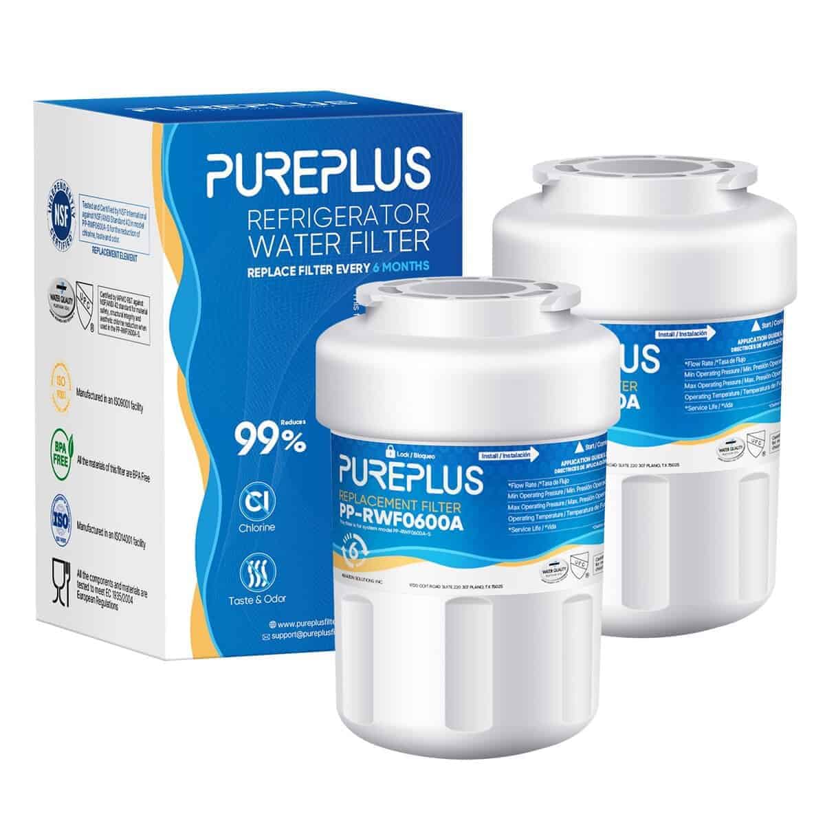 Filtro de agua para refrigerador PUREPLUS, Reemplazo para