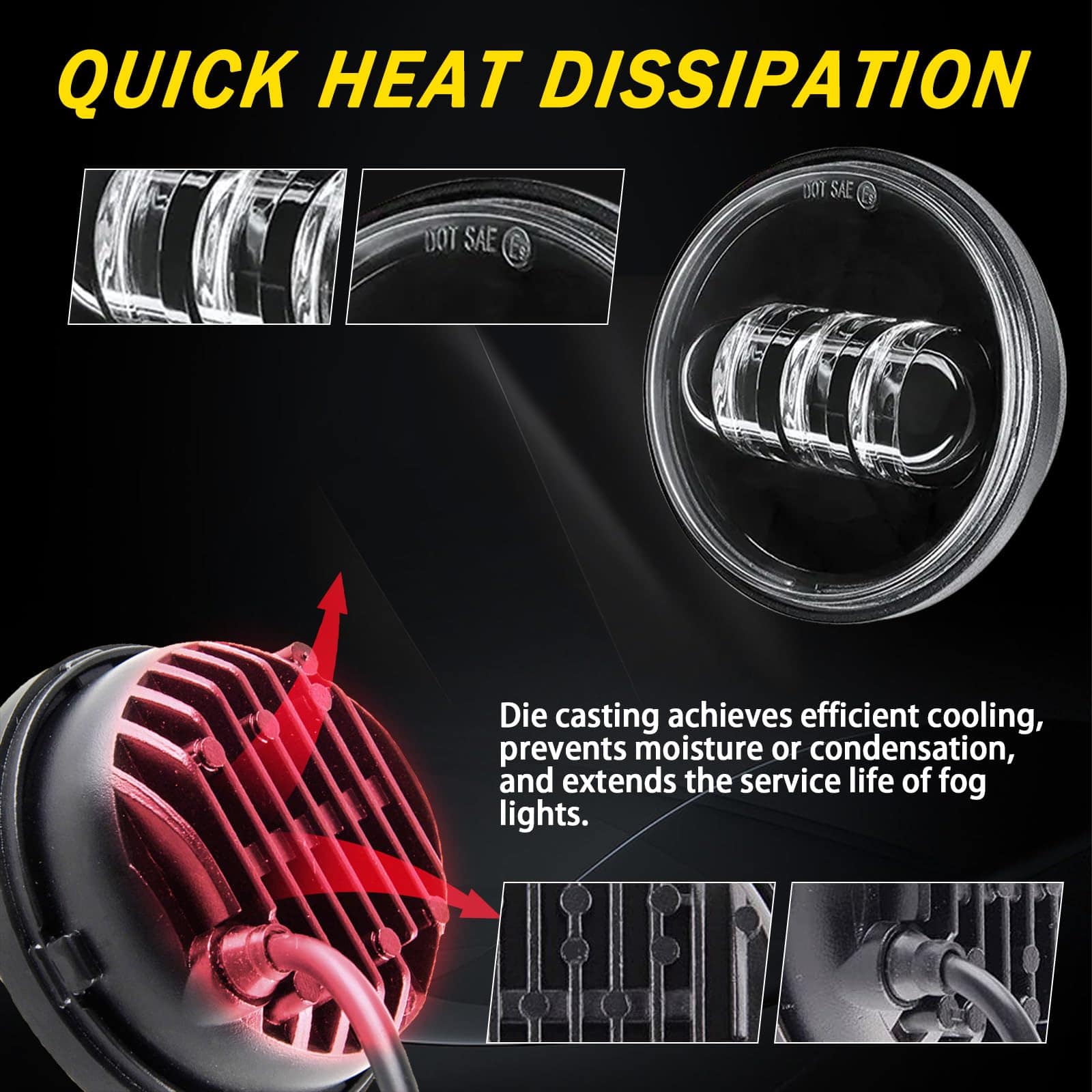 Lámpara auxiliar de luz de niebla SKTYANTS 4 1/2" 4.5 - Imagen 6