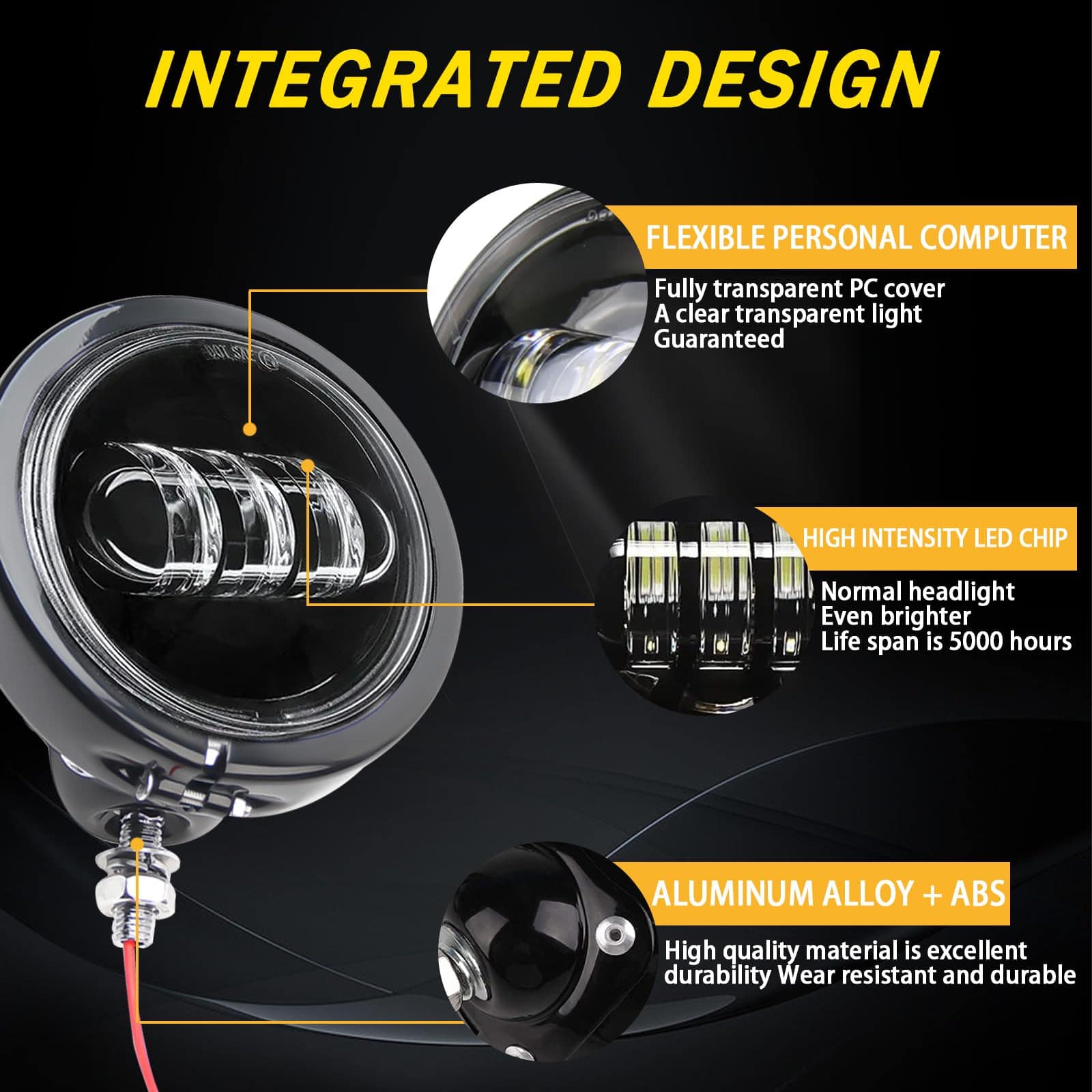 Lámpara auxiliar de luz de niebla SKTYANTS 4 1/2" 4.5 - Imagen 4