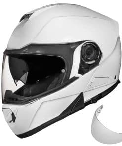 Casco para Motocicleta Daytona - Blanco de Alto Brillo -