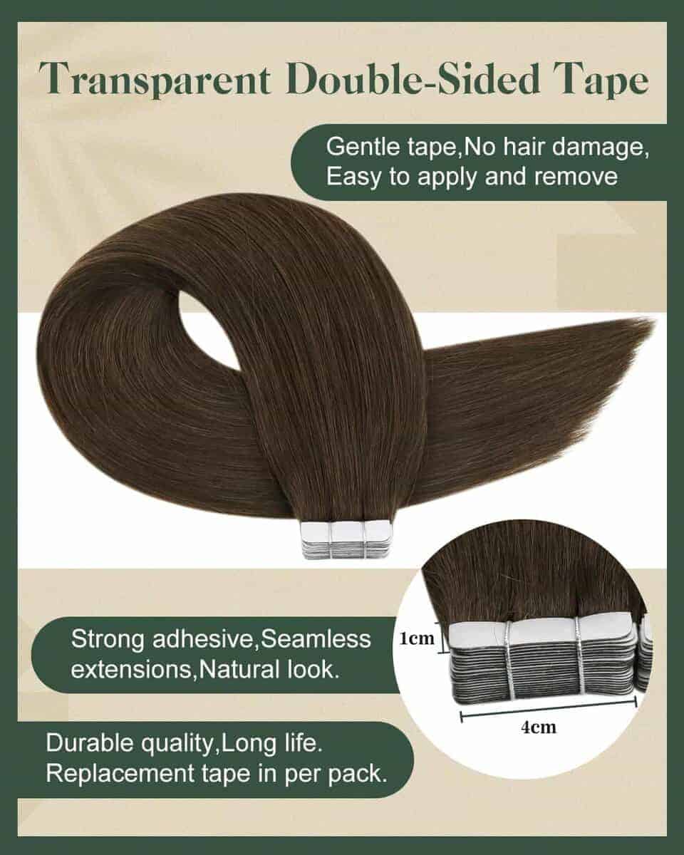 Extensiones de Cabello con Cinta Invisible Chocolate Brown - Imagen 4