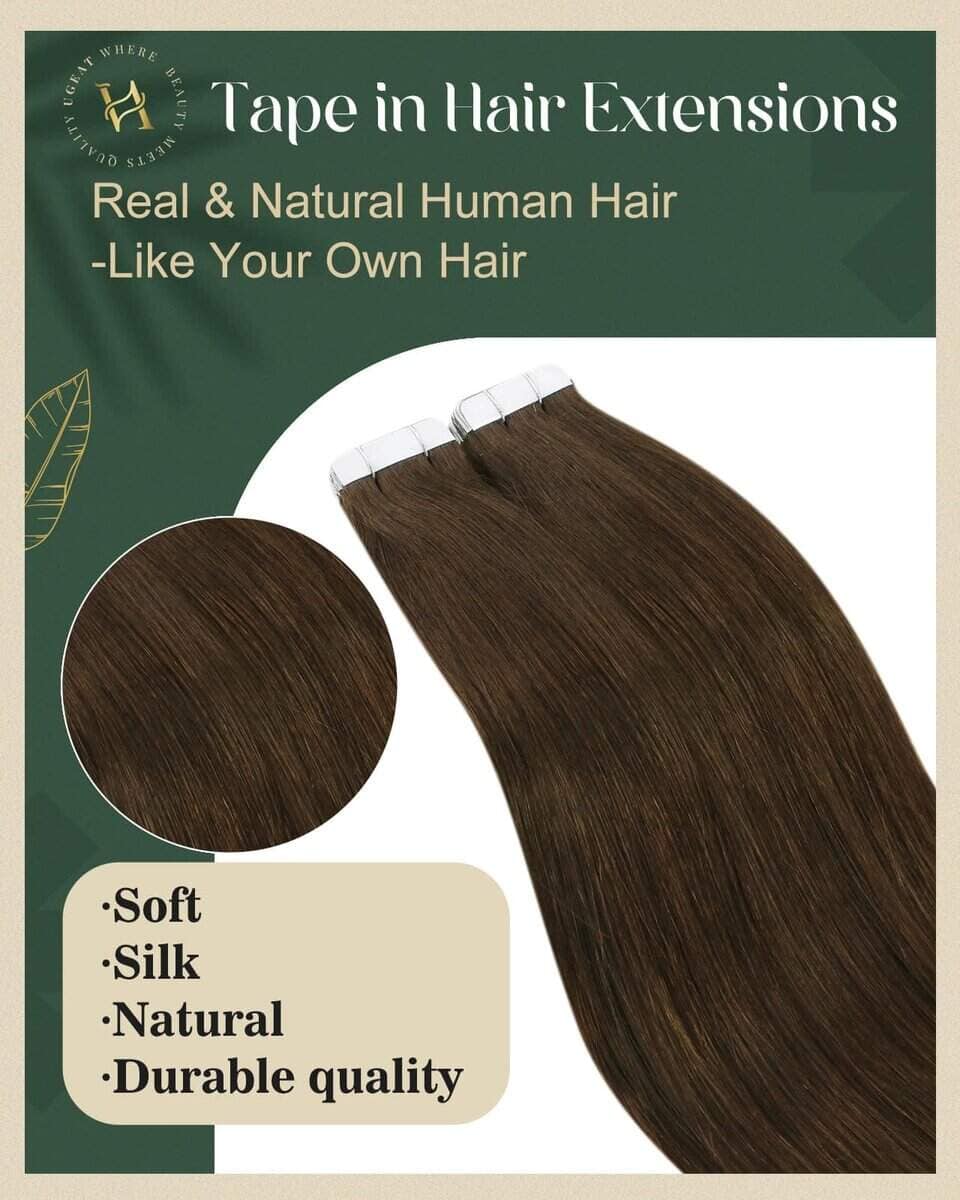 Extensiones de Cabello con Cinta Invisible Chocolate Brown - Imagen 3