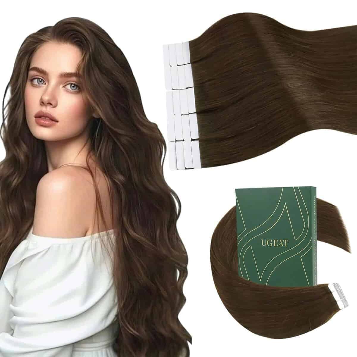Extensiones de Cabello con Cinta Invisible Chocolate Brown