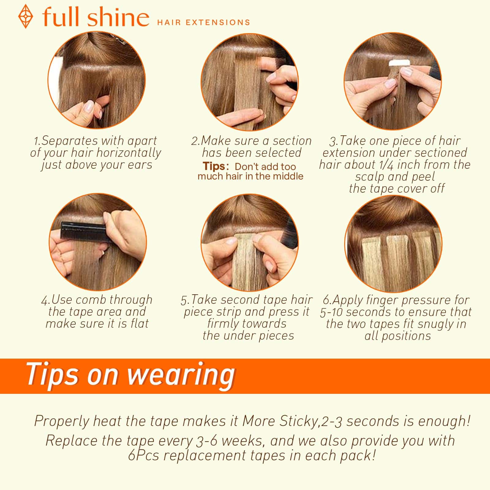 Extensiones de cabello adhesivas invisibles Full Shine - Imagen 6