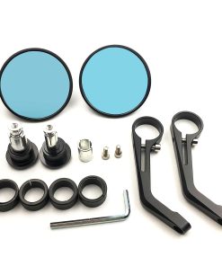 HONGK- ESPEJOS DE PUNTA DE BARRA CNC NEGRO 3" 1" MANILLAR