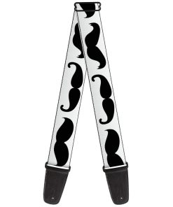 Correa de Guitarra Buckle-Down Multi Bigotes Sketch Blanco