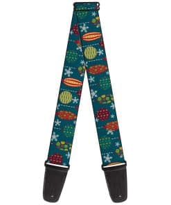 Correa para guitarra Buckle-Down adornos navideños Copos de