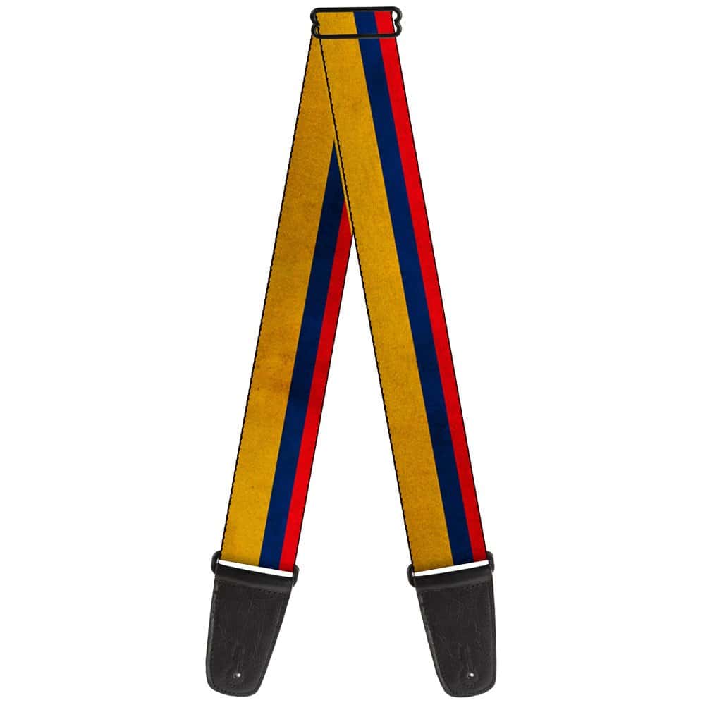 Correa de Guitarra Bandera de Colombia Desgastada de 2