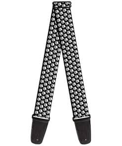 Correa de Guitarra Patrón de Huella Negro Blanco 5 cm de