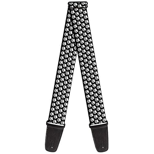 Correa de Guitarra Patrón de Huella Negro Blanco 5 cm de