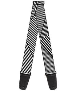 Correa de Guitarra Eighties 7 Negra y Blanca de 2 Pulgadas