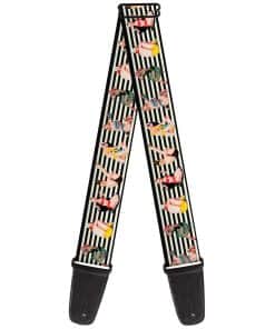 Correa para guitarra Buckle-Down Pin Up Girl Poses Stripe