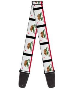 Correa de Guitarra Buckle-Down California Flag Repeat Negra