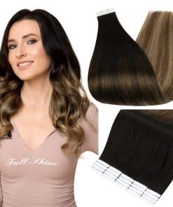 Extensiones de Cabello Adhesivas Full Shine Color 1B Negro