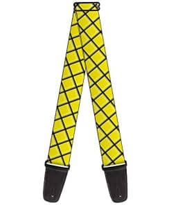 Correa de Guitarra Buckle-Down Wire Grid Amarillo Negro