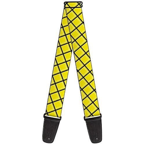 Correa de Guitarra Buckle-Down Wire Grid Amarillo Negro