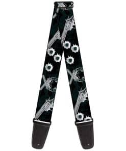 Correa para Guitarra Buckle-Down - Revólveres Negro Gris