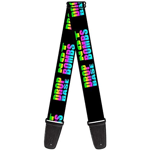 Correa para guitarra Buckle-Down Drop Bass Not Bombs Negro