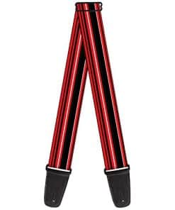 Correa de Guitarra Rayas Rojo Negro Blanco 2 Pulgadas de