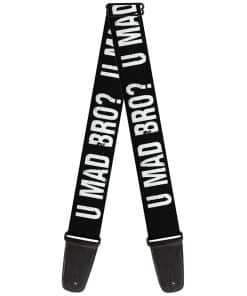 Correa de Guitarra U Mad Bro Weathered Negro Blanco 2