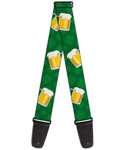 Correa de guitarra Buckle-Down St Pats Clovers Beer Mugs