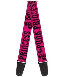 Correa de Guitarra Buckle-Down Punk Princess Fucsia Negro 2