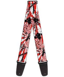 Correa de Guitarra Buckle-Down Rising Sun Blanco Rojo 2