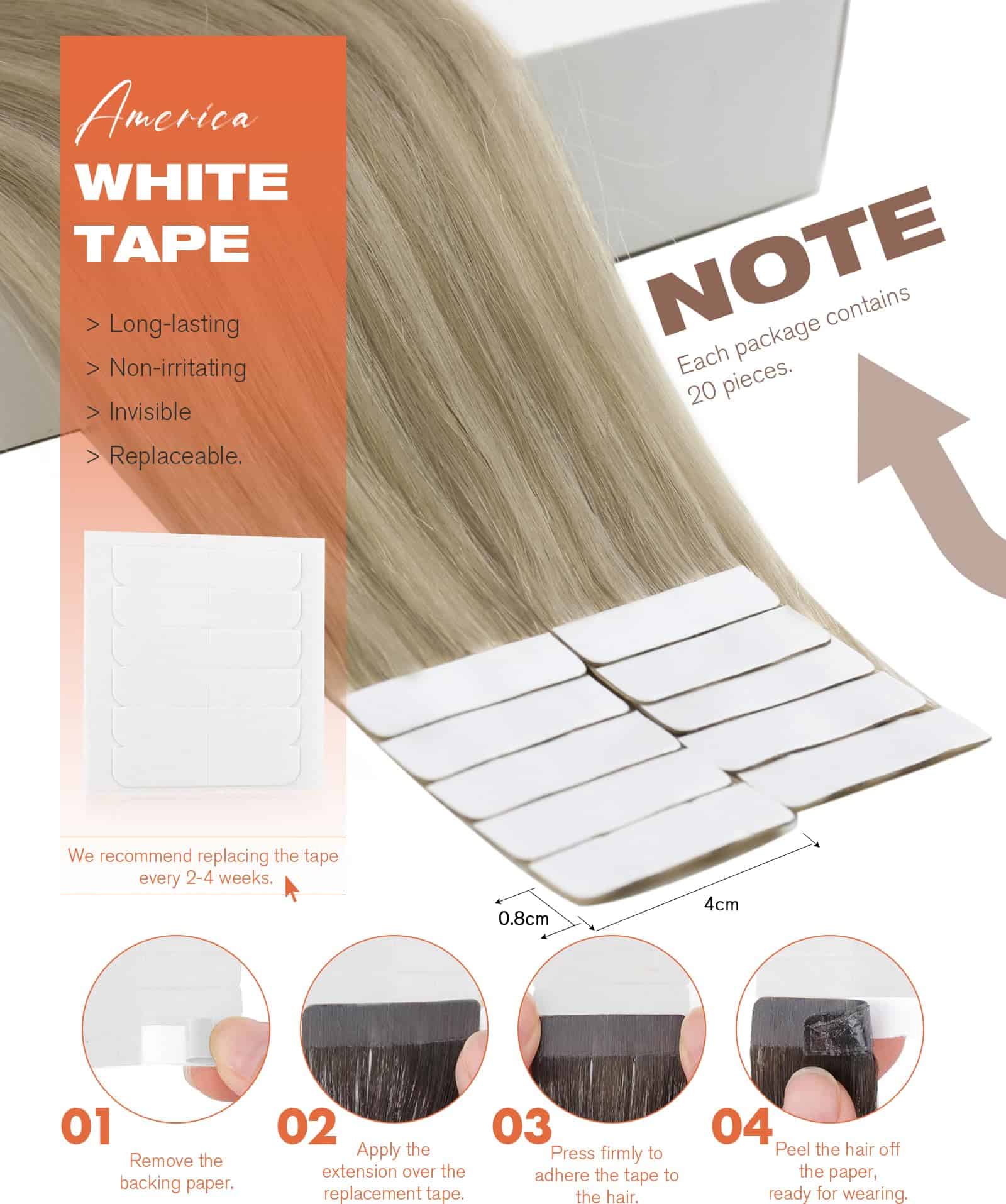 Extensiones de Cabello Sunny Tape in Hair Extensiones de - Imagen 4