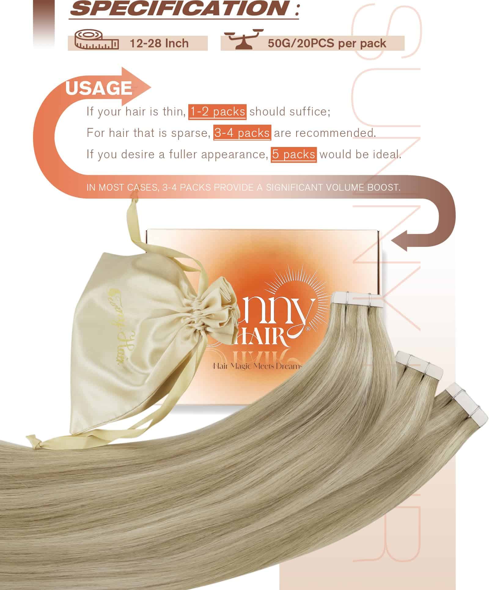 Extensiones de Cabello Sunny Tape in Hair Extensiones de - Imagen 6