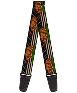 Correa de guitarra Buckle-Down Cali Bear Star Us Flag