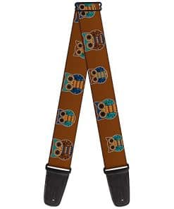 Correa de guitarra Buckle-Down Búhos Marrón Pastel 2