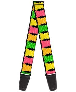 Correa de guitarra Buckle-Down Gummy Bears Cartoon Negro