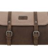 Bolso de Aseo de Cuero y Lona Gusti - Viaje - Marrón -