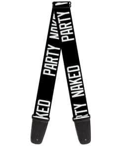 Correa de guitarra Buckle-Down - PARTY NAKED Negro Blanco
