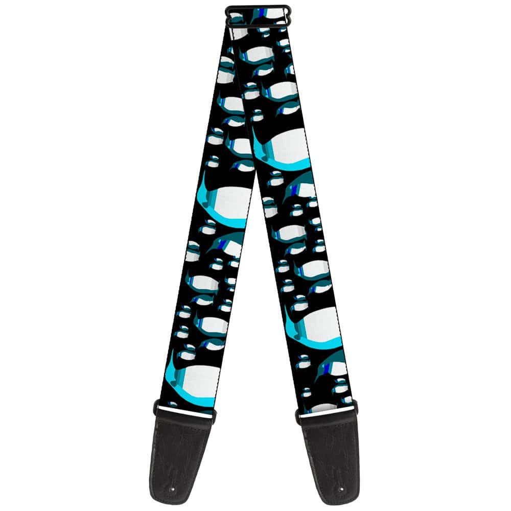 Correa de guitarra Buckle-Down Emperador Pingüinos Gris