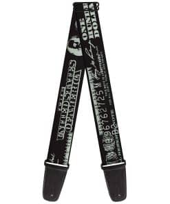 Correa de guitarra Americana de cien dólares en Negro y