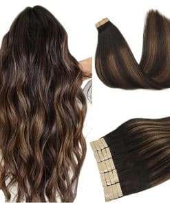 Extensiones de Cabello Tape in de Pelo Humano Balayage Dark