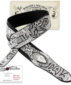 Correa de Guitarra Walker & Williams SF-03 Blanco y Negro