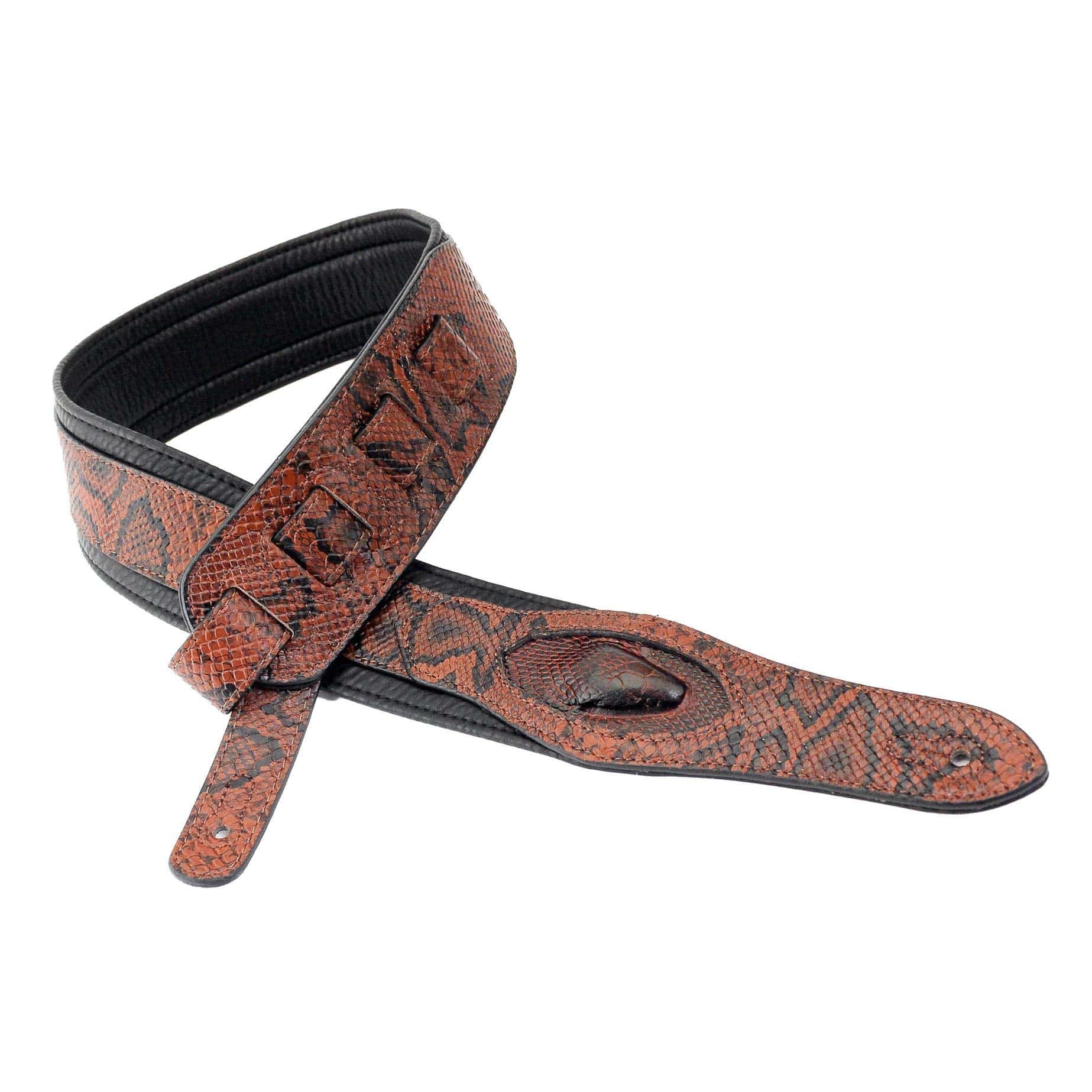 Correa de guitarra acolchada con patrón de piel de - Imagen 4