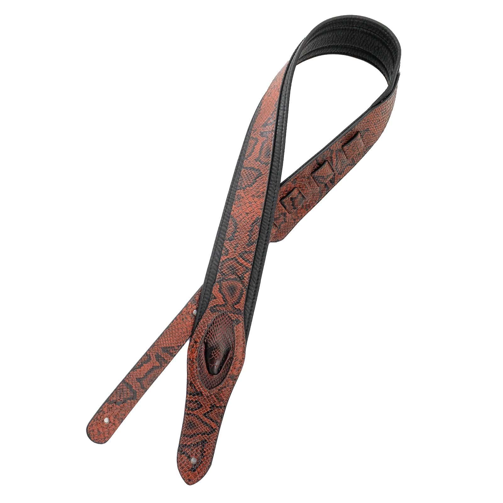 Correa de guitarra acolchada con patrón de piel de - Imagen 3