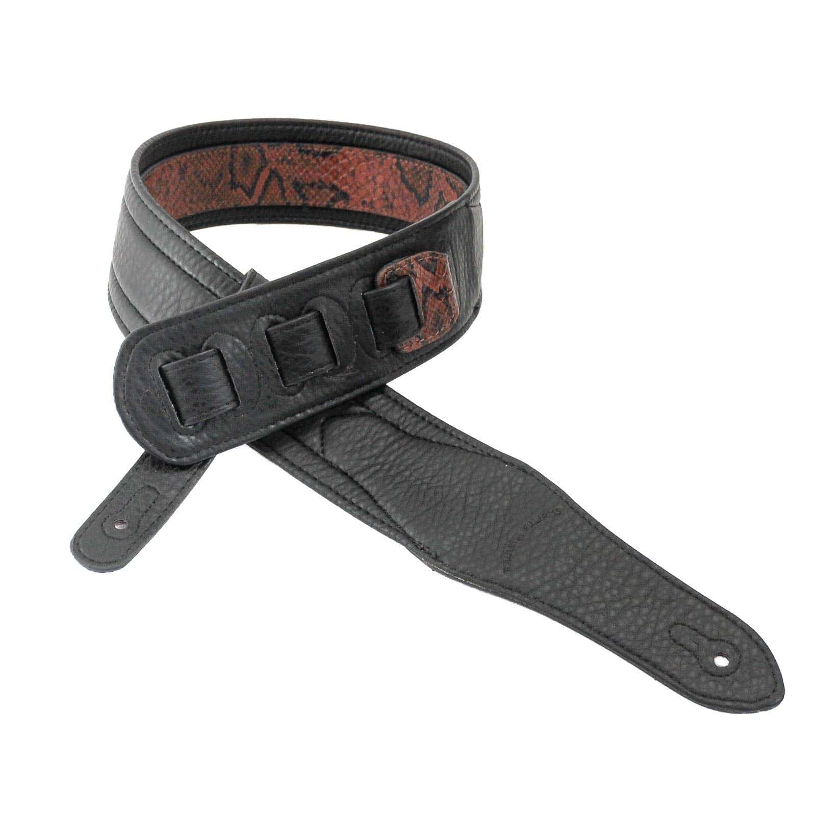 Correa de guitarra acolchada con patrón de piel de - Imagen 6