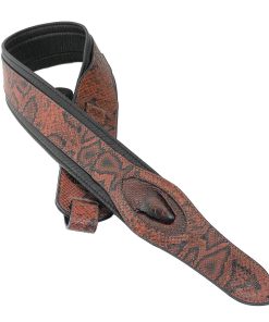 Correa de guitarra acolchada con patrón de piel de