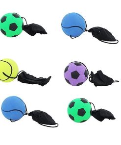 12 piezas Pelota deportiva de goma con retorno en cuerda de