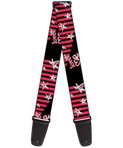 Correa de guitarra Buckle-Down - Love Me con Estrellas y